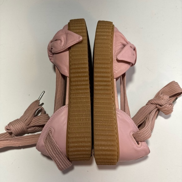 Fenty By Rihanna X Puma Pink Bow Creeper Chunky Platform Wrap Up Sneakers 6.5 - Picture 11 of 16